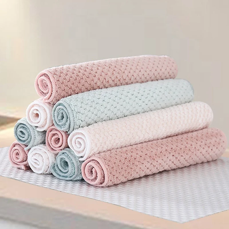 

1PC Microfiber Cleaning Towel Absorbable Glass 25x25CM Kitchen Cleaning Cloth Wipes Window Car Towel Rag Kitchen Accessories