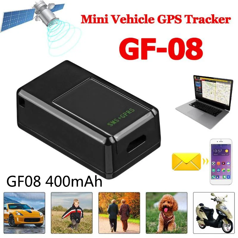 GF08 400mAh GF-07 магнитный мини в режиме реального времени портативный автомобиль отслеживающее устройство Улучшенный gps LBS трекер локатор - Цвет: GF08 400mAh
