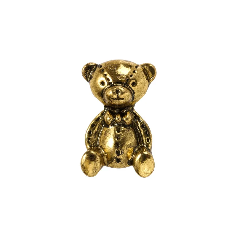 

2021 Ins spring latest explosions online celebrity cute retro bear jewelry Joker drill trend nail metal decorative nail art
