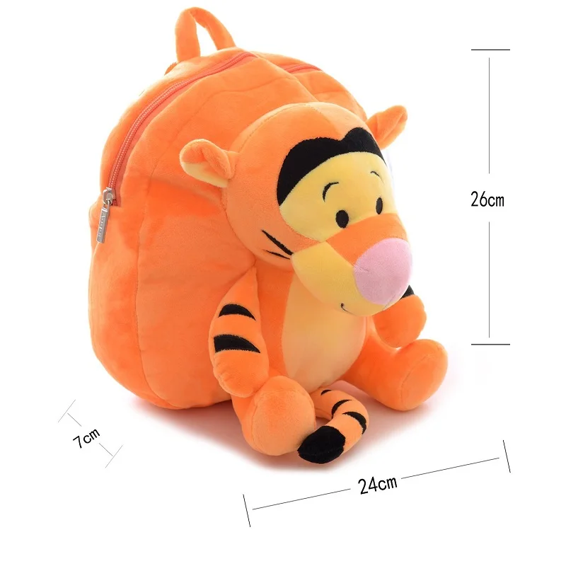 

Original Disney Mickey Minnie Mouse Plush Doll Bags Stitch Winnie the Pooh Plush Dolls Bag Children School Bag Children's gift