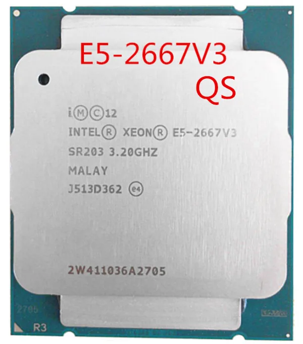 Оригинальный процессор Intel Xeon E5 2667V3 QS прошивка ЦП 3 2 ГГц 8 ядер 20 МБ 135 Вт бесплатная
