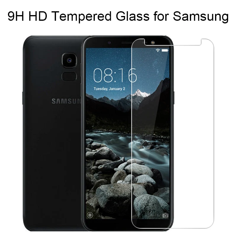 Закаленное стекло для Samsung J6 Plus Защитное J4 J8 2018 защитная пленка экрана телефона