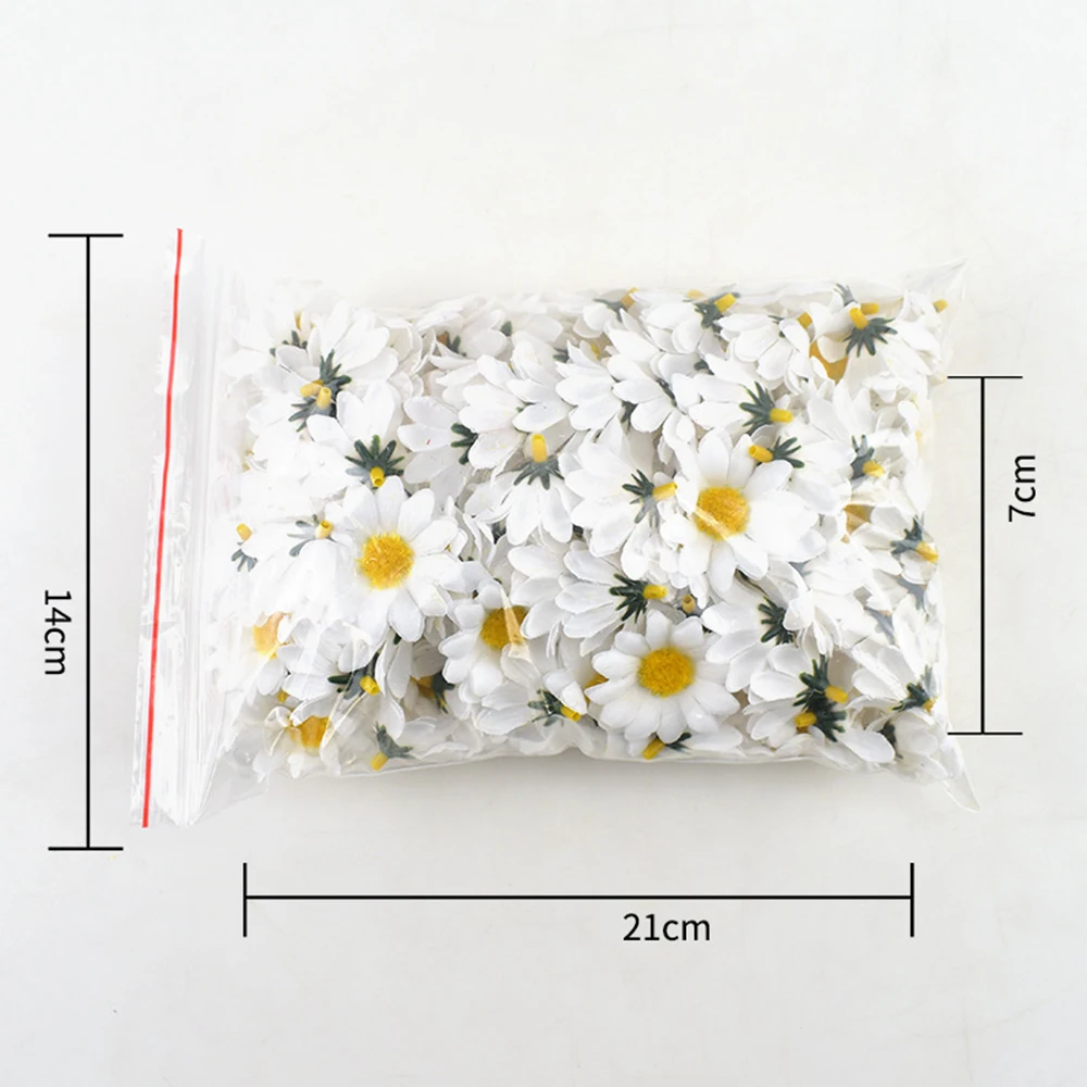 

200PCS Flower Heads Artificial Gerbera Daisy Flowers Sunflower Wedding Decor DIY