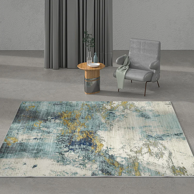 

200*300cm modern fashion abstract blue gray old retro living room bedroom bathroom kitchen door mat carpet customization
