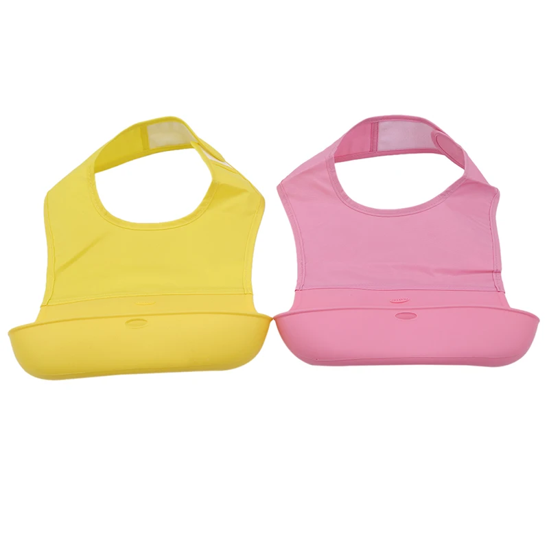 

Baby Boys Girls Bibs Kids born Solid Waterproof Silicone Bandana Saliva Scarf Bib Baberos With Good Quality
