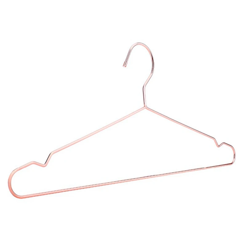 

15Pcs Rose Copper Gold Metal Clothes Shirts Hanger with Groove, Heavy Duty Strong Coats Hanger, Suit Hanger Rose Gold