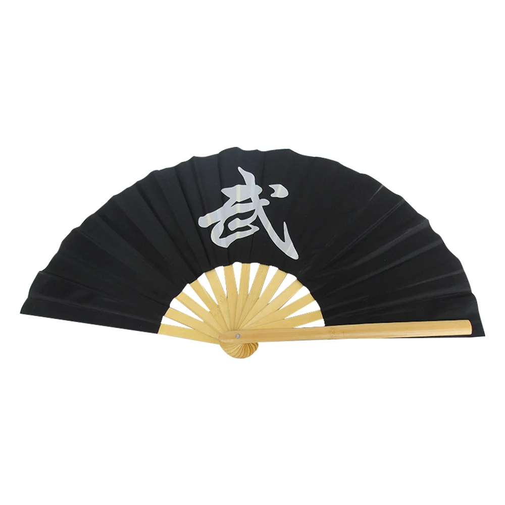 

Bamboo Large Rave Folding Hand Fan Chinese Kung Fu Tai Chi Handheld Fan for Performance Decorations Dancing Festival