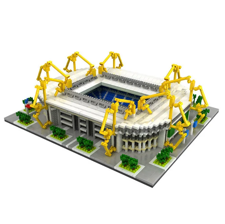 

Fashion Building Block TOY Sets Football Stadium Field Gym Model Bricks Architecture Spain England Soccer Club Gymnasium Toys