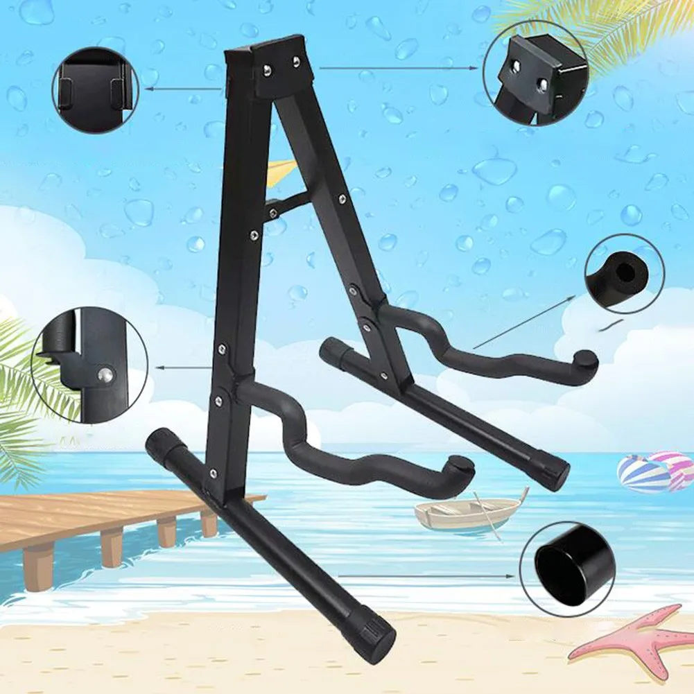 

Portable Folding Guitar Stand Tripod Guitar Stand Musical Instrument Stand Suitable For Electric Guitar Bass Ukulele Violin