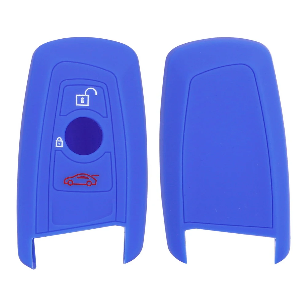 Автомобильный силиконовый резиновый ключ с 3 кнопками чехол для ключей BMW 1 5 7