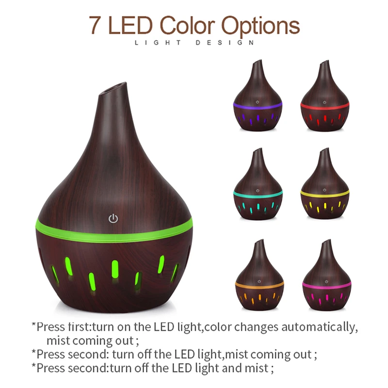 300 мл Новый полый ваза увлажнитель ультразвуковой холодного тумана с распылением