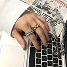 Латунные плетеные штабелируемые кольца, Женские Ювелирные изделия, дизайнерская подиумная вечевечерние НКА в стиле панк, Клубная Коктейльная вечеринка в стиле бохо, Япония, корейский Instagram