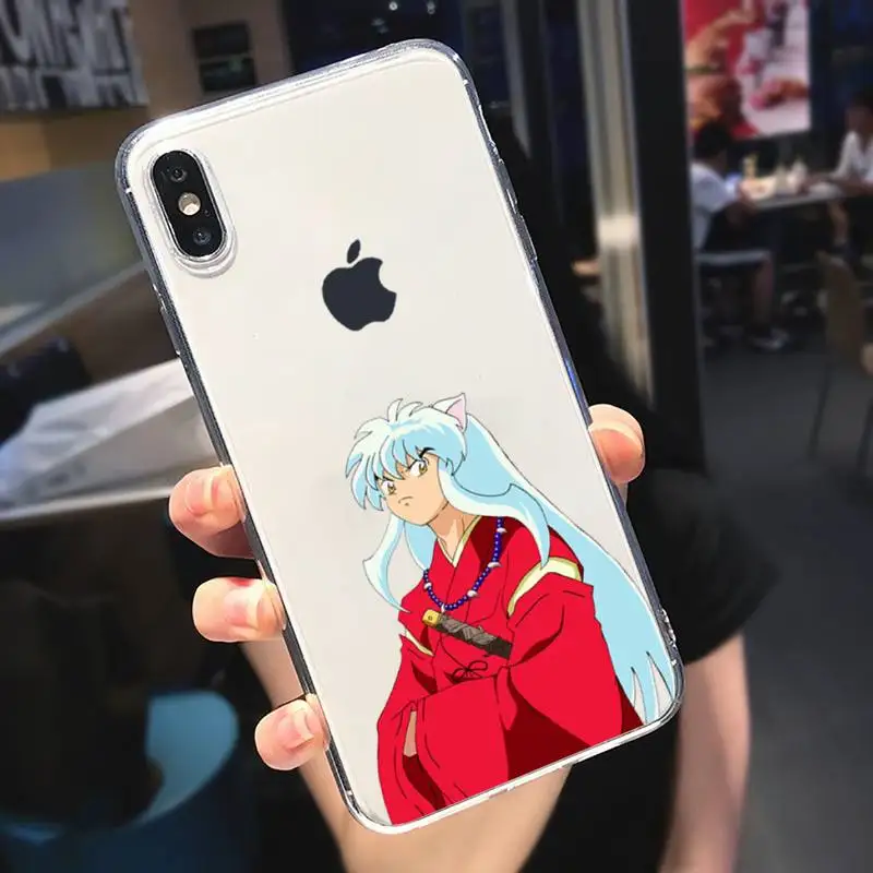 

Japan anime Inuyasha Phone Case Transparent soft For iphone 5 5s 5c se 6 6s 7 8 11 12 plus mini x xs xr pro max