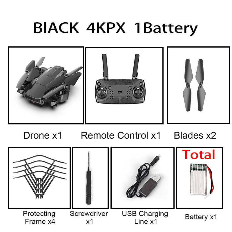 F84 black 4K 1B Bag F84 Квадрокоптер беспроводной Радиоуправляемый Дрон с 4k 2MP HD камерой Wifi Fpv Вертолет складной Квадрокоптер для детей подарочная игрушка - Цвет: F84 black 4K 1B Bag
