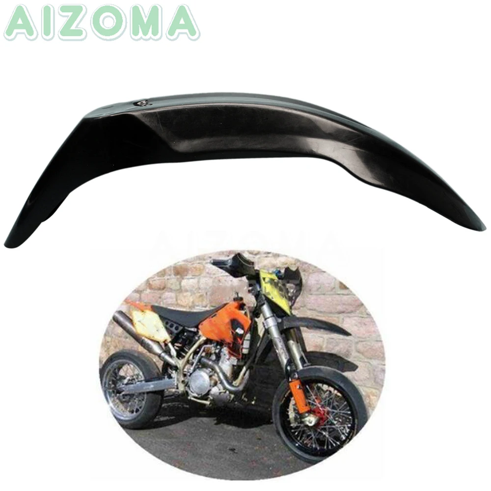 Брызговики передние из полипропилена с черным глянцем для мотоцикла мотокросса