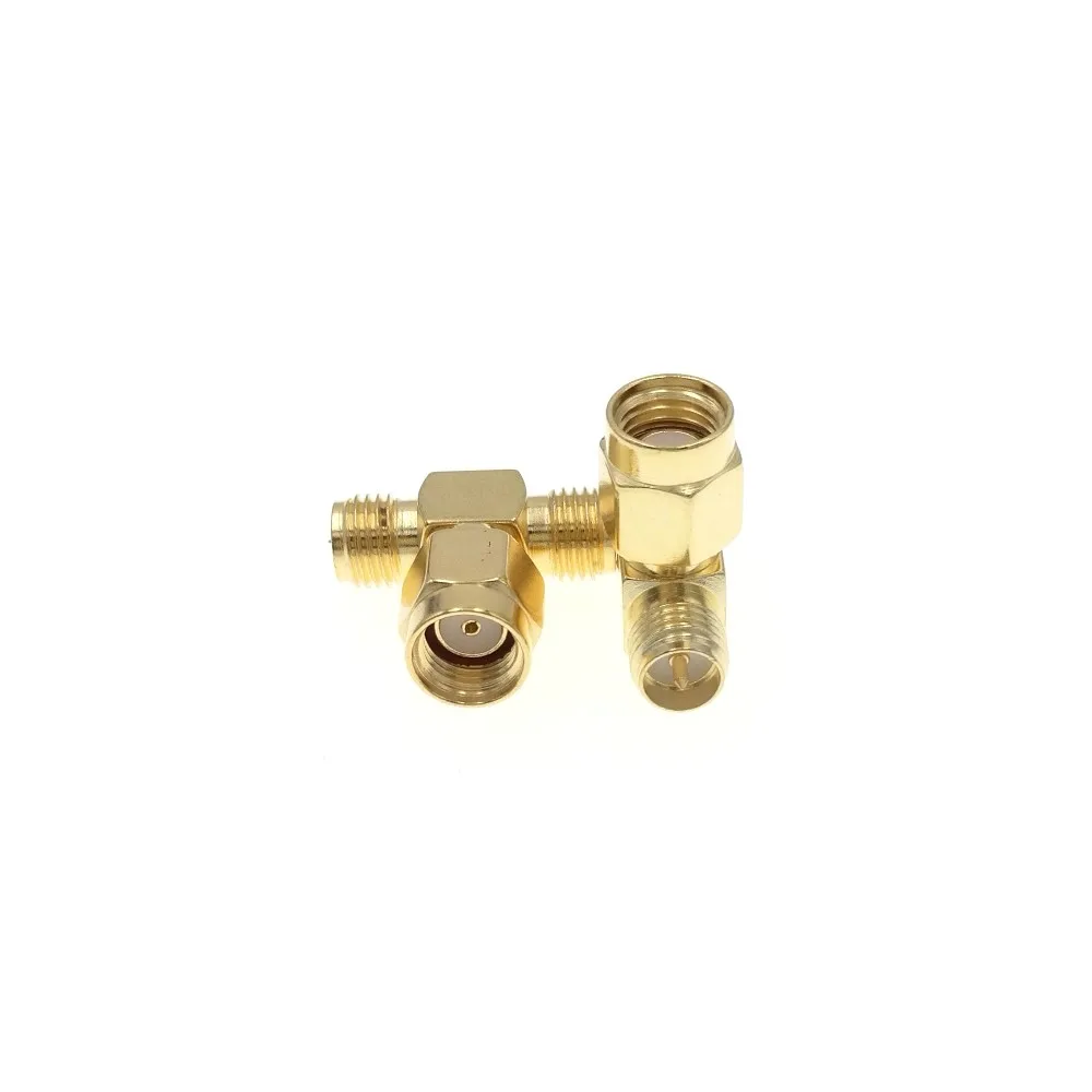 RP SMA папа мама 2 женский T разъем адаптера Разделение один|male female connector|male connectormale male
