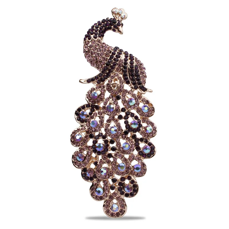 Большой размер 120 мм Высота красивый и роскошный павлин брошь булавки для платья