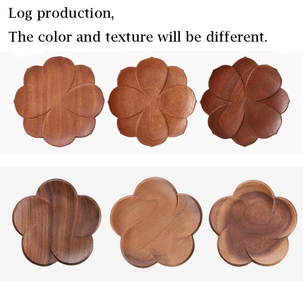 Table Decoration Anti-scald Mat Kitchen Placemat Wooden Coasters Wood Pads Tea Cup Mats Coffee Mug Pad Petal coaster |