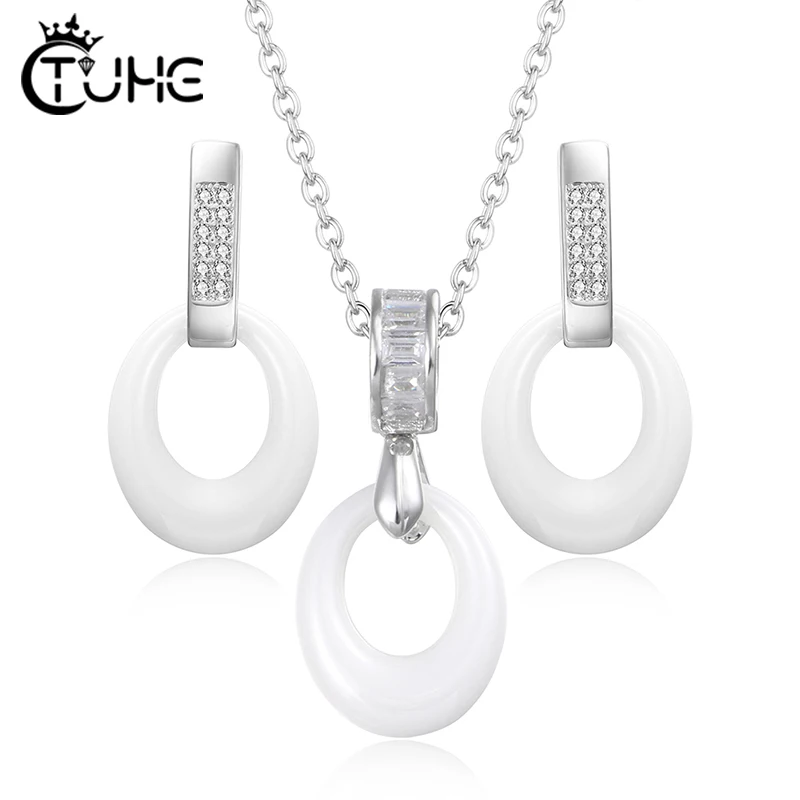 Изысканное женское свадебное ожерелье серьги ювелирный набор здоровые