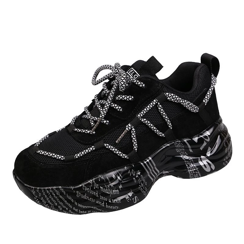 

Platform Sneakers For Women 2020 Autumn Fashion Sports Mesh Casual Shoes Luxury Designers Chunky Woman Dad Shoes Tenis Female