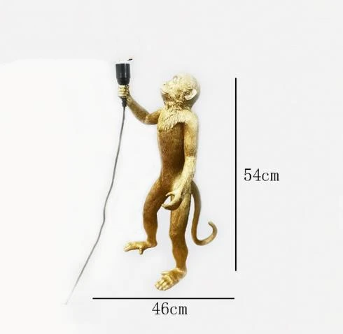 monkey floor lamp Современная черная лампа в форме обезьяны смолы пеньковая веревка Seletti лампа в форме обезьяны Белая Гостиная обезьяна огни в подвесные светильники подвесной светильник E27 - Цвет корпуса: monkey floor lamp