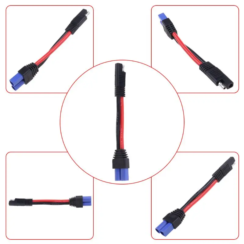 

1pc 10 AWG SAE To EC5 Male Plug Connector To SAE Power Automotive Adapter Cable Wire SAE To EC5 Female Plug Connector