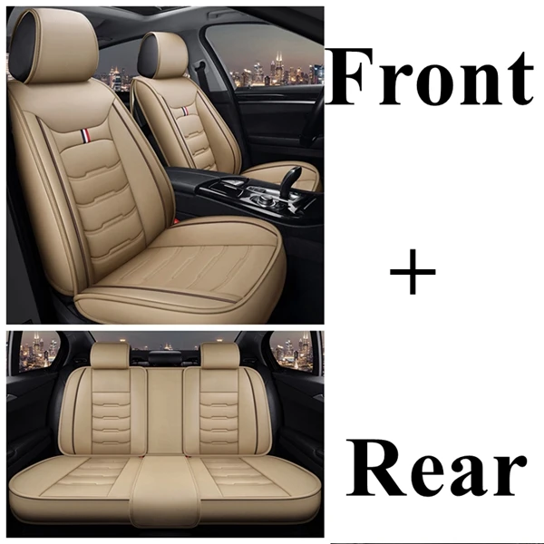 beige standard Dingdian передняя+ задняя крышка сиденья автомобиля для KIA Picanto Ceed Sportage Soul rio CERATO rio 3 Carnival Maxima SHUMA K2 K3 K4 K5 - Название цвета: beige standard