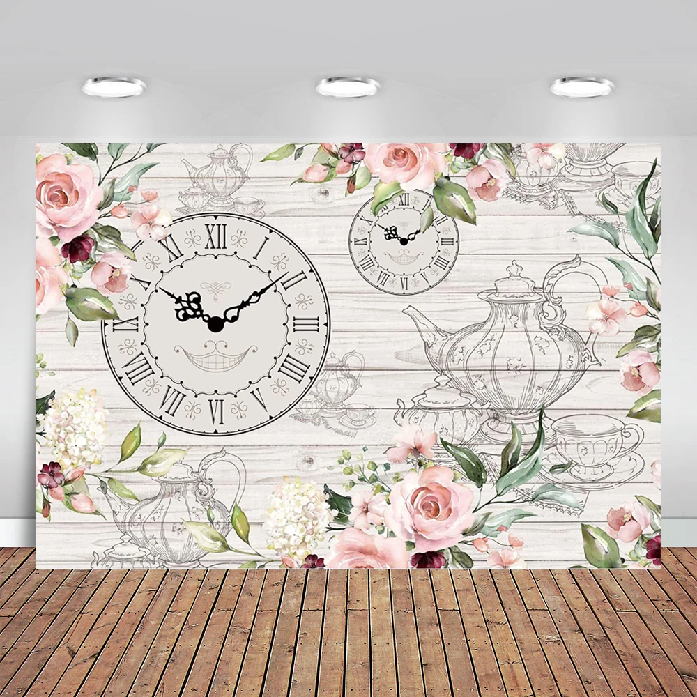 Деревенский цветочный фон для чайвечерние вечеринки принадлежности в честь Дня