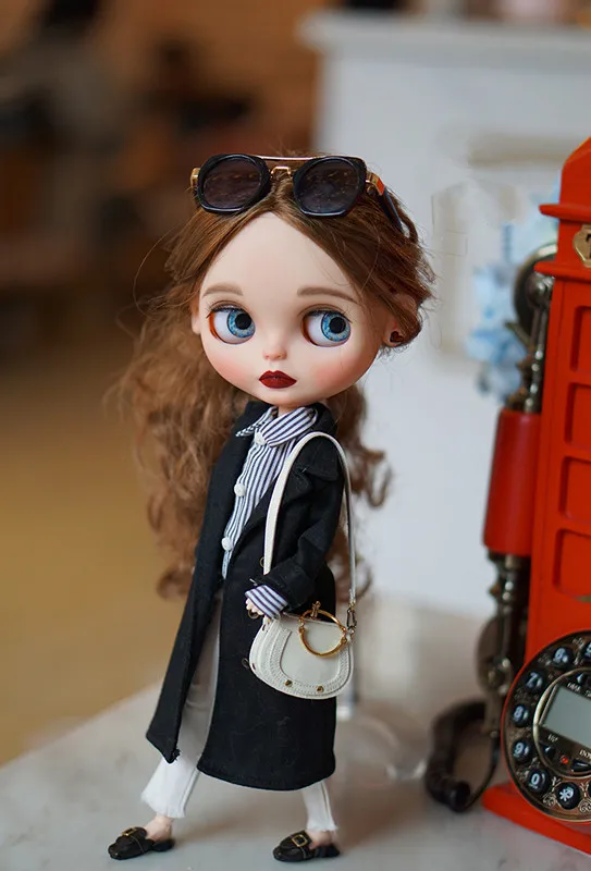 Одежда для кукол Blythes OB24 простые и универсальные белые рваные джинсы