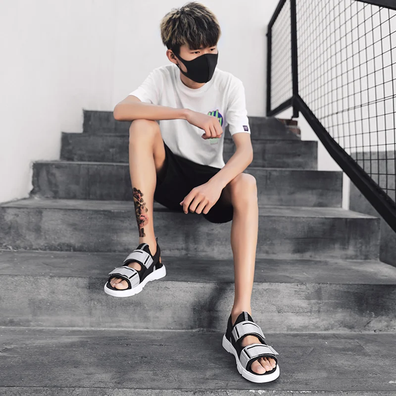 

Sandalen Herren Slide Sandals Men Work Rubber Sport Sandalias Para Hombre De Verano Leather Summer Outdoor Shoes Beach