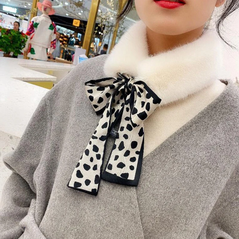 Новинка Осень зима 2021 модный вязаный крючком шарф из искусственного меха