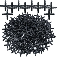 kesla 10 100pcs 14 cross connecter for 47mm micro tubing hose 4 ways barbed adapter drip irrigation cross joint connectors