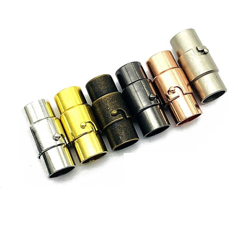 

10pcs/pack 3/4/5/6/7/8mm Copper Magnetic Clasps for Leather Bracelets Connectors DIY Jewelry Making Findings Accessories