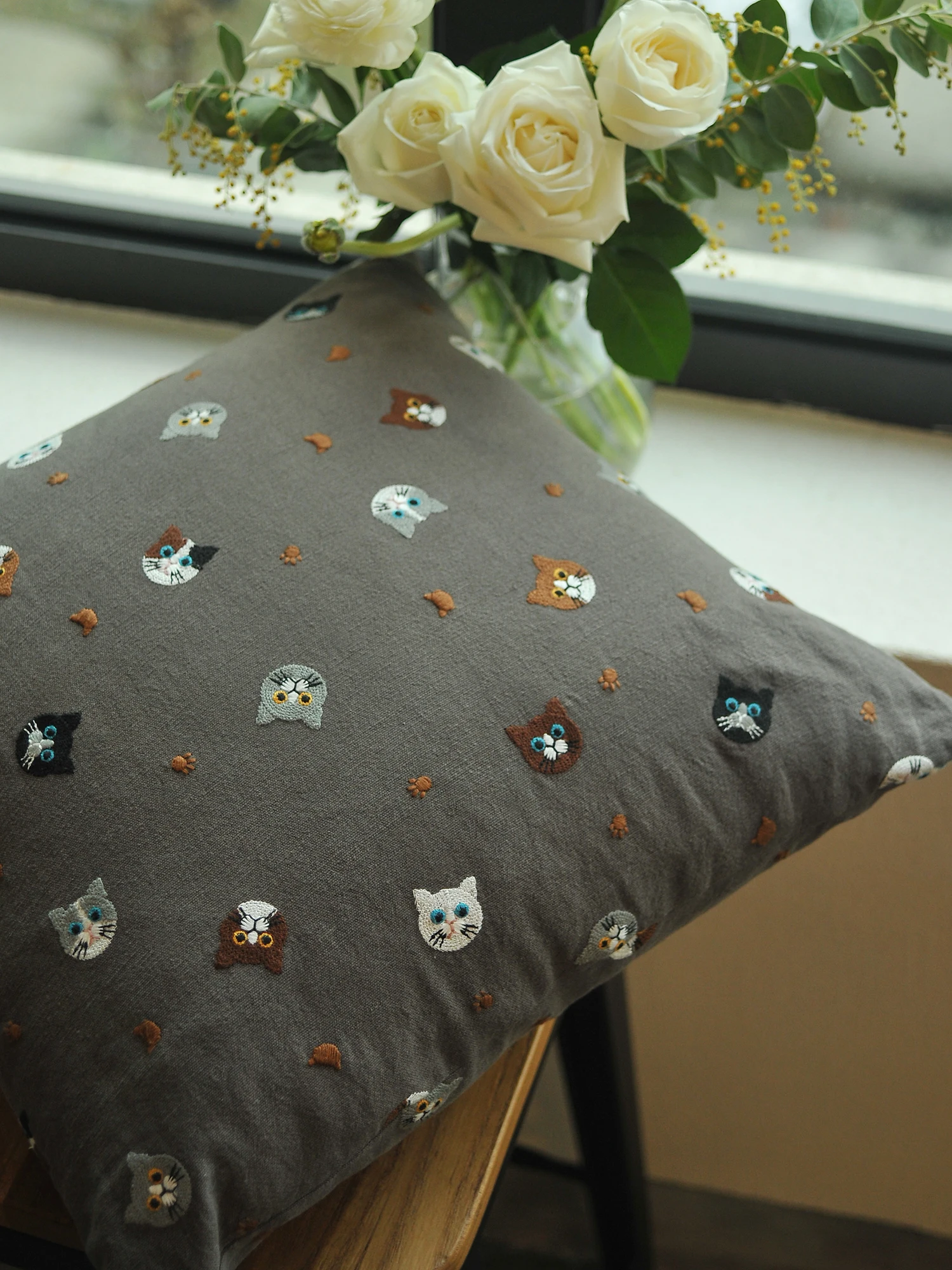 Ткань жаккардовая вышитая ткань из хлопка и льна в японском корейском стиле для