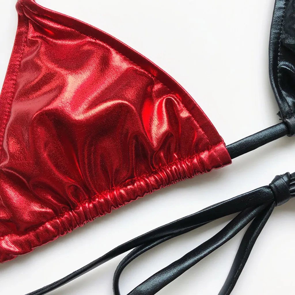 2 шт. большой размер v образный вырез сексуальный бикини набор Женская высокая