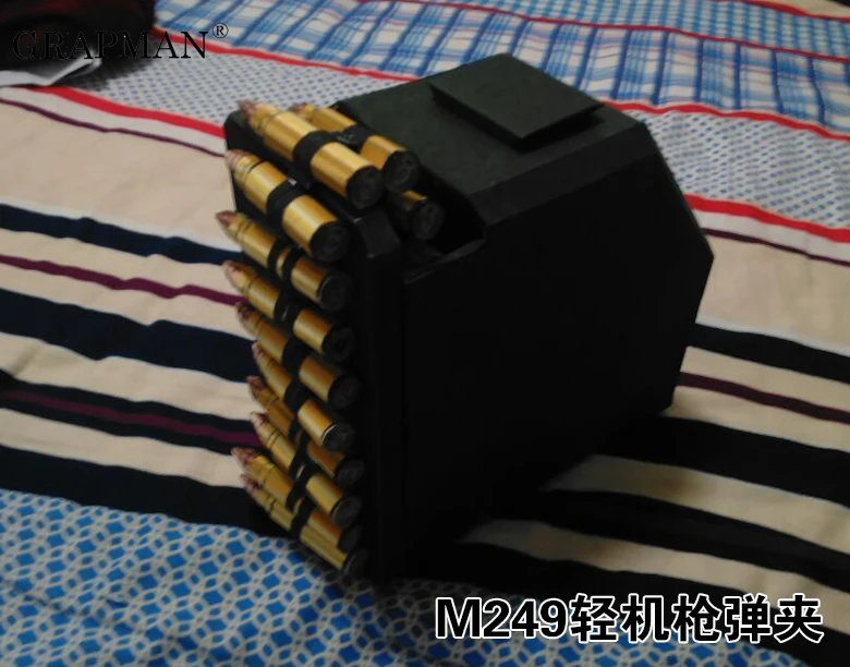 1:1 m249 светильник пулемет 3D Бумага модель оружие Пазлы ремесло Hand made
