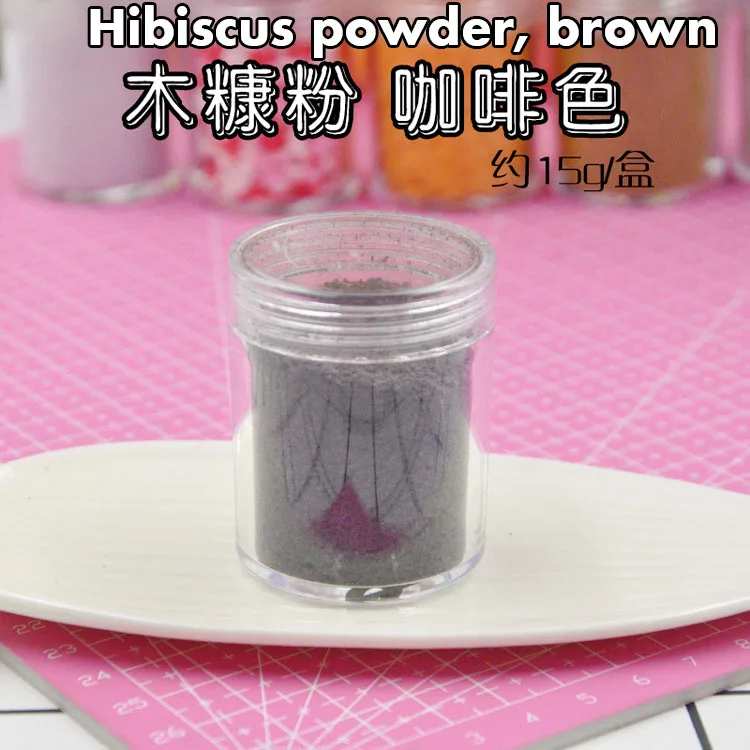 Hibiscus powder Кристалл грязи слизи грязи блеск наполнитель для слизи украшения блестки DIY поставки грязи ювелирные изделия игрушки 14 видов материалов другие инструменты - Цвет: Hibiscus powder