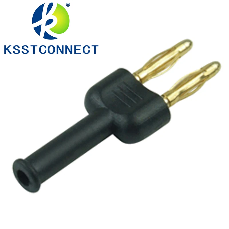 BP122 черные Позолоченные 2 мм соединительные банановые штекерные конверсионные