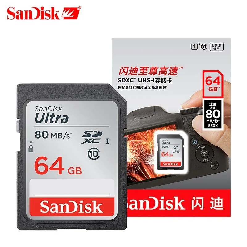 SanDisk карта памяти SD Extreme Pro/Ultra 32 64 128 ГБ U3/U1 Гб 256 512 16 флеш SDXC SDHC|Карты памяти| |
