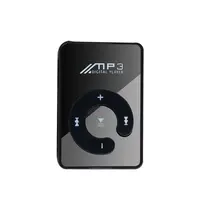 Портативный мини mp3-плеер с зеркальным зажимом, музыкальный медиа-плеер с поддержкой Micro SD TF-карты, модный Hifi MP3 для спорта на открытом воздух...