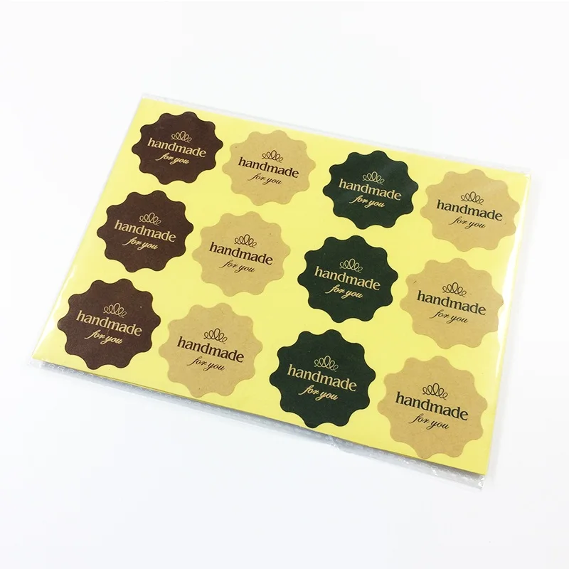 120 шт./лот винтажный цветок круглая волна крафт бумага ручная работа для вас