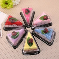 10pcs cake shape packing towel 20x20cm lovely face towels mini cake towel cotton kids hand towel wedding party gifts decoration