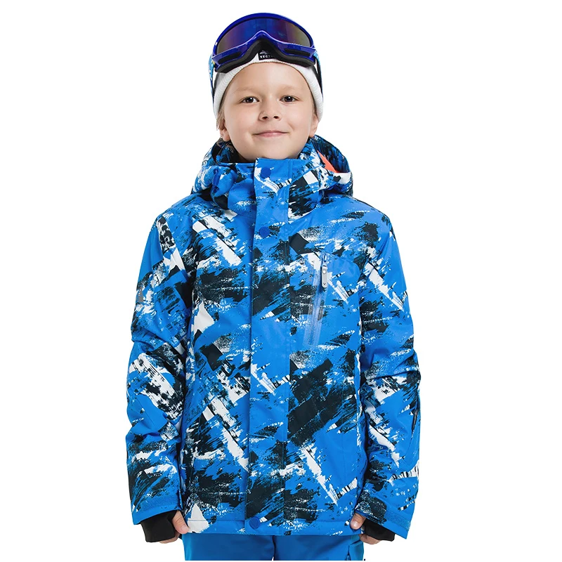 Детская Лыжная куртка зимняя теплая для детей Водонепроницаемый ветрозащитная с