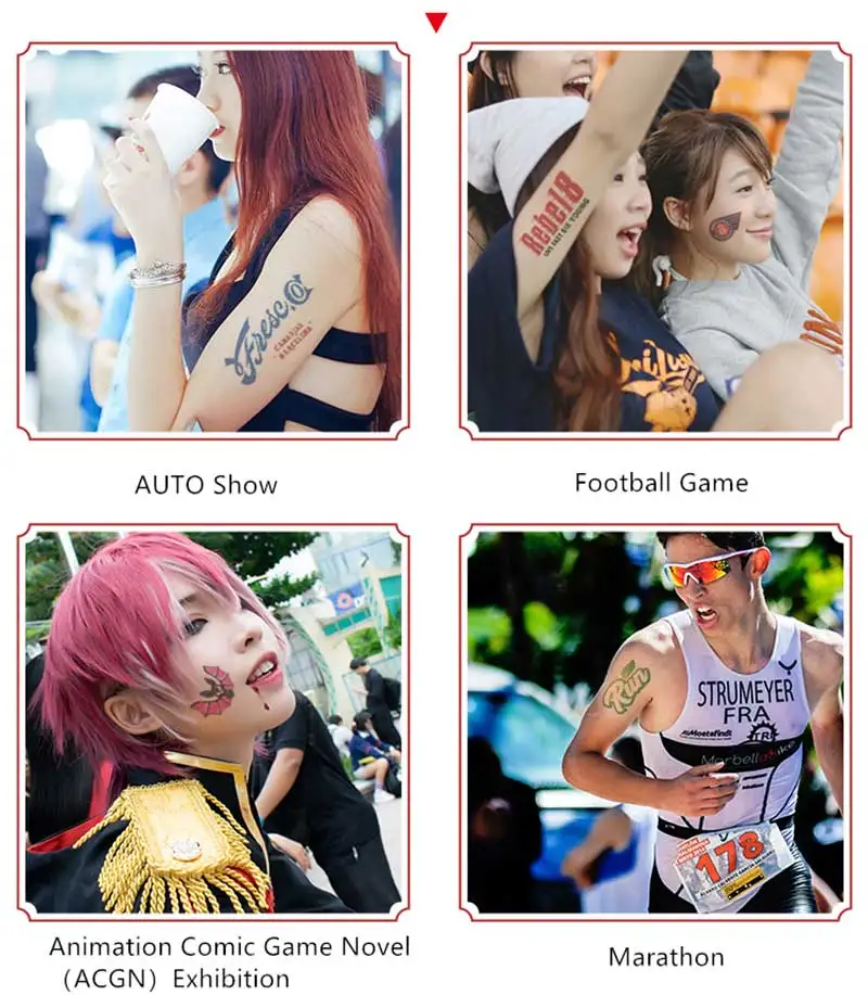 Персонализированные OEM временные фальшивые татуировки по индивидуальному