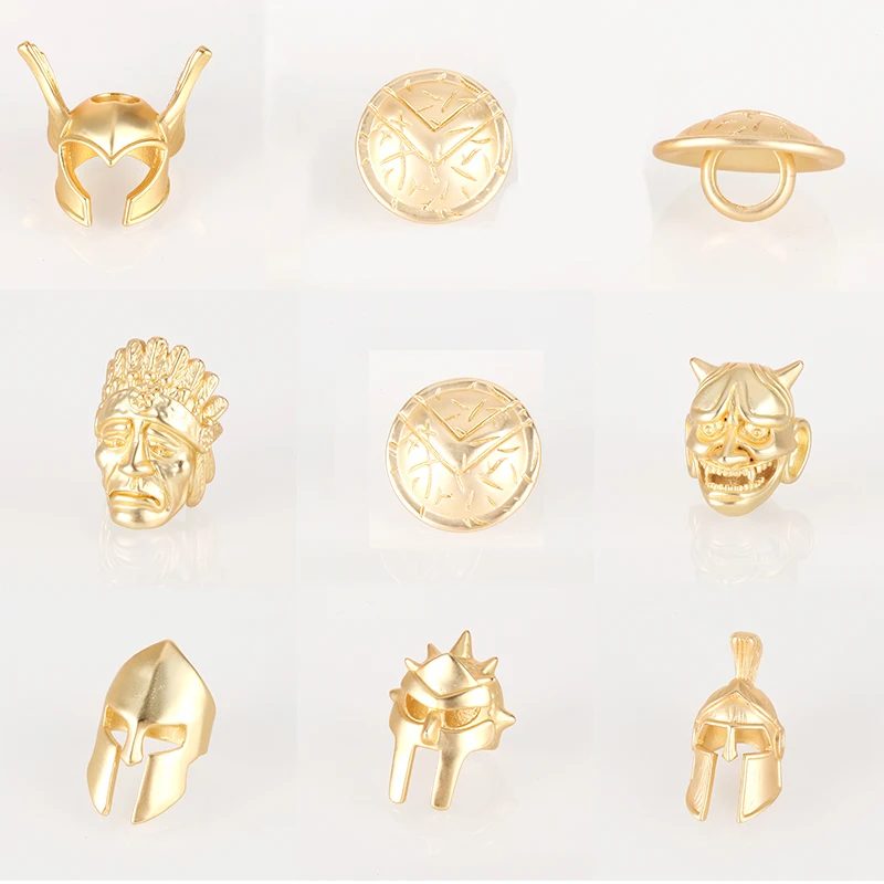 Для изготовления Паракорд зажим в форме шарика с золотым покрытием