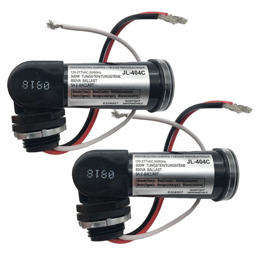 

2pcs Waterproof Wide Voltage Lighting Control Photocell Sensor Switch Accessories Outdoor LED Light Practical Dusk To