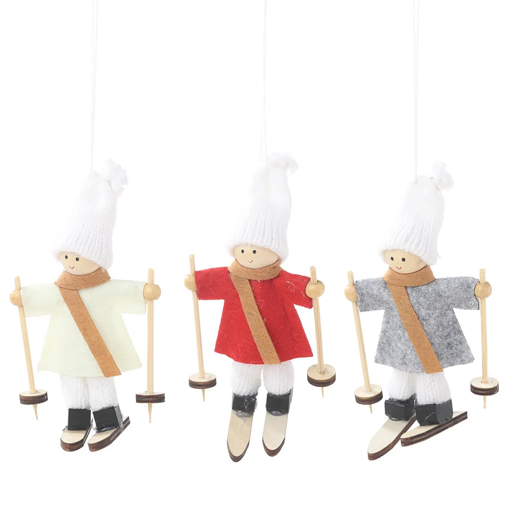 

New Year Party Gifts Cute Angel Ski Dolls Navidad Hanging Pendant Christmas Home Decor Xmas Tree Ornaments Noel Natal Decoration