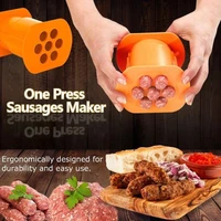 creative one press hot dog burger meat sausage diy maker gadget tool for bbq kitchen party supplies