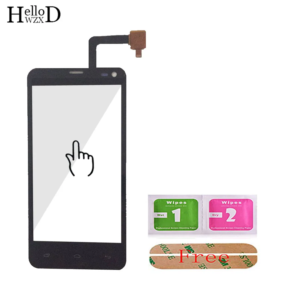 touchscreen for fly iq4416 iq 4416 touch screen digitizer glass mobile phone touch panel lens sensor parts tools adhesive free global shipping