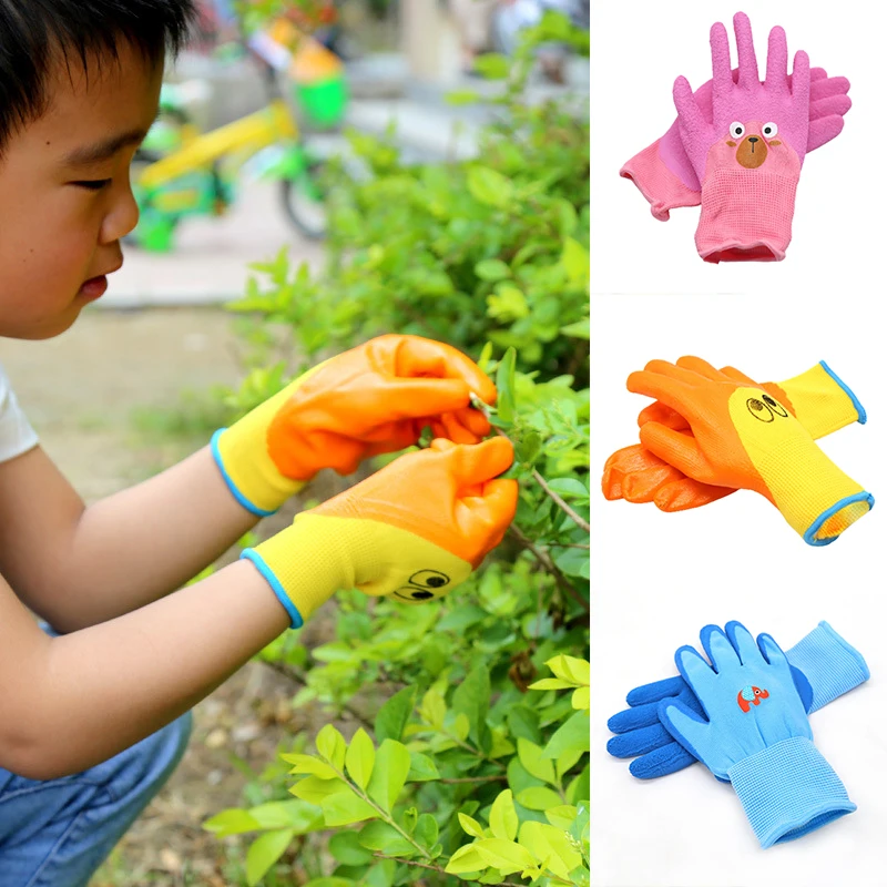

Children Gardening Gloves Multipurpose Reusable Waterproof Protective Gloves for Outdoor Courtyard DIY Project